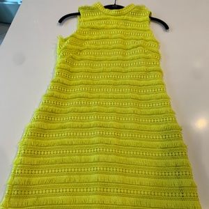 J. Crew yellow fringe dress